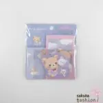 San-X Rilakkuma Mini Kartenset Korilakkuma Weiß Bär Karten Umschläge Pastellfarben Wolkenmotive Japan Kawaii Stationery mini card set sky curling cotton candy