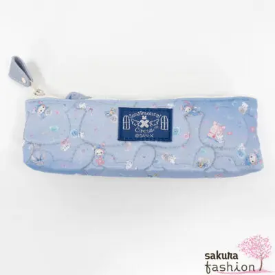San-X Sentimental Circus Stifteetui Hellblau Gesteppt Tiermotiv Hase Shappo Stiftemäppchen Japan Kawaii Stationery pen pouch remake at the window of a sky blue daydream