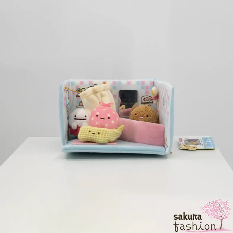 San-X Sumikko Gurashi Stofftier Mini Badezimmer Hausraum Plüschtier Sammeln Tenori Japan Kawaii scene plush toy (sumikkos bathroom)