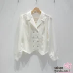 Axes Femme | Bluse mit offenem Kragen im Korsettstil | TY91X194